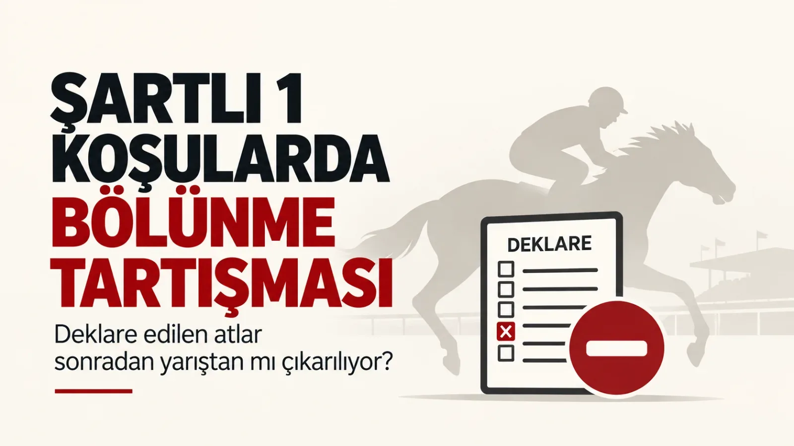 Şartlı 1 Koşularda “Bölünme” Tartışması